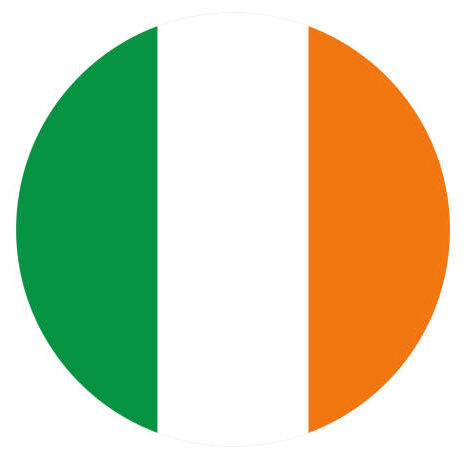 vector illustration of Circle flag of Republic of Ireland on white background